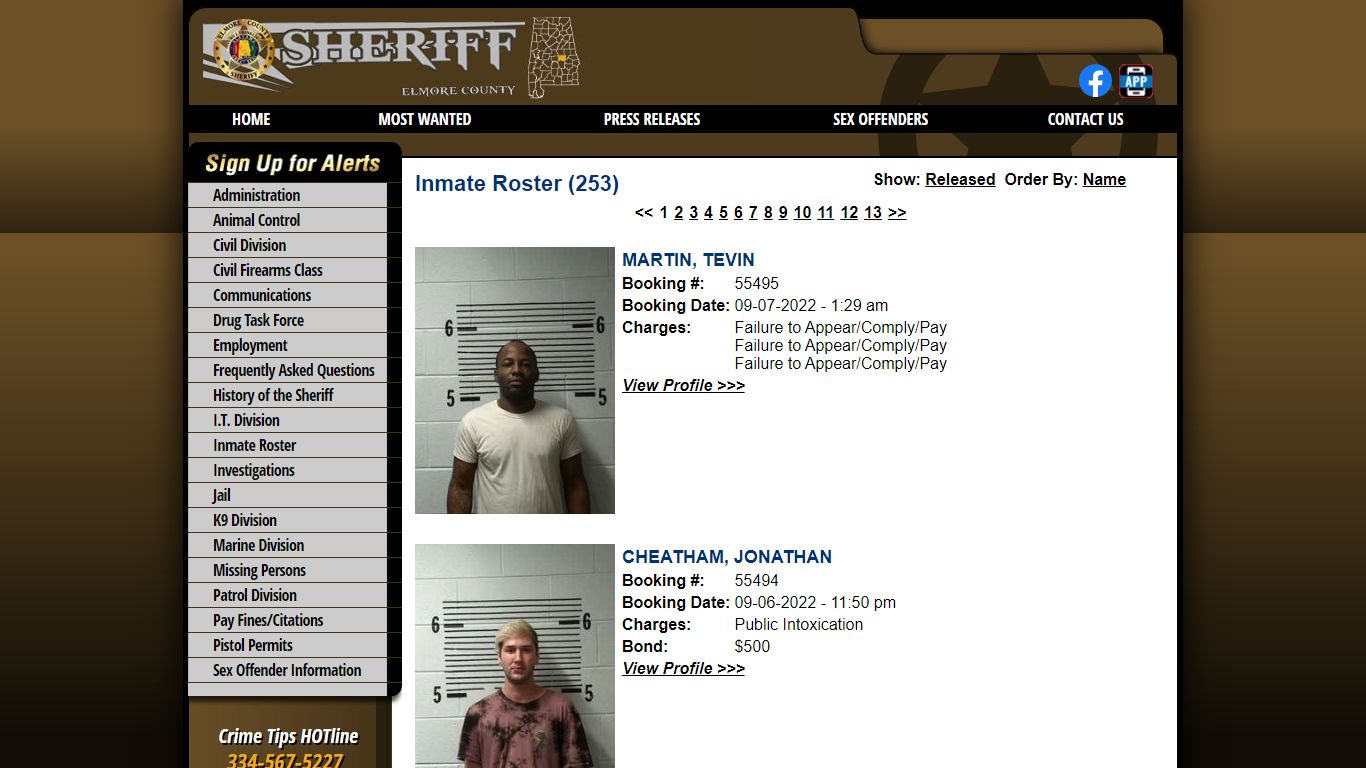 Inmate Roster - Elmore County AL Sheriff's Office